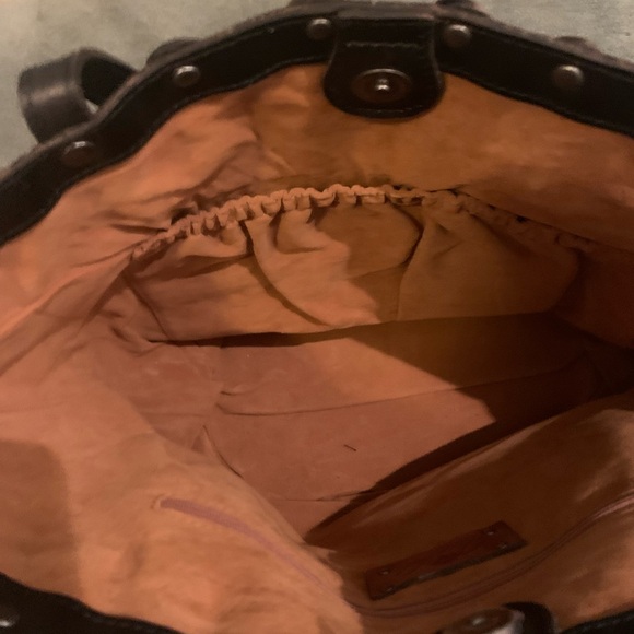 Patricia Nash Black Woven Leather Tote Bag - Picture 5 of 5